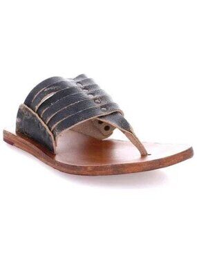 Bed|Stü Nemesis Thong Sandals Women's Size 6 Black Lux New in Box